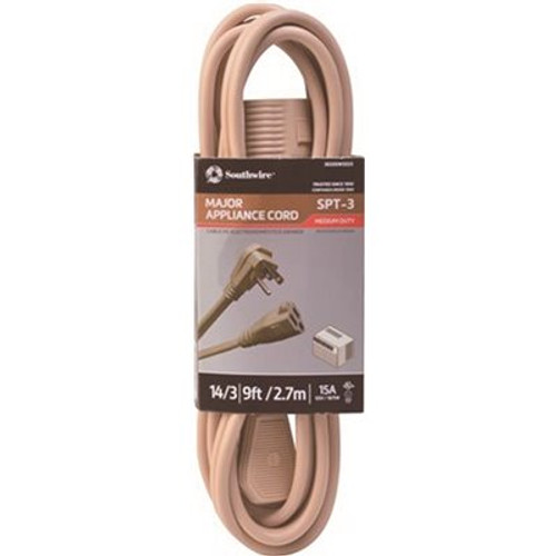 Southwire 9 ft. 14/3 SPT-3 Flat Appliance Extension Cord