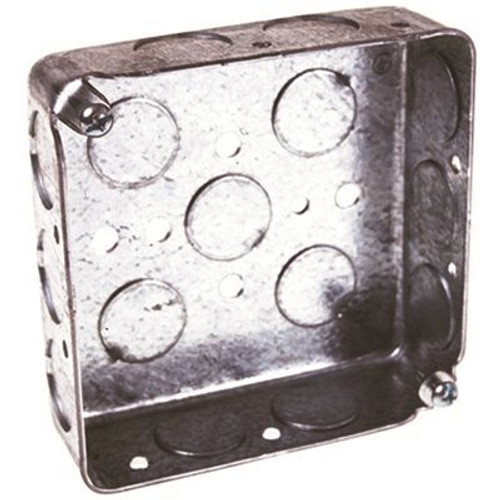 RACO 4 in. Square Box with Fifteen 1/2 in. KO's