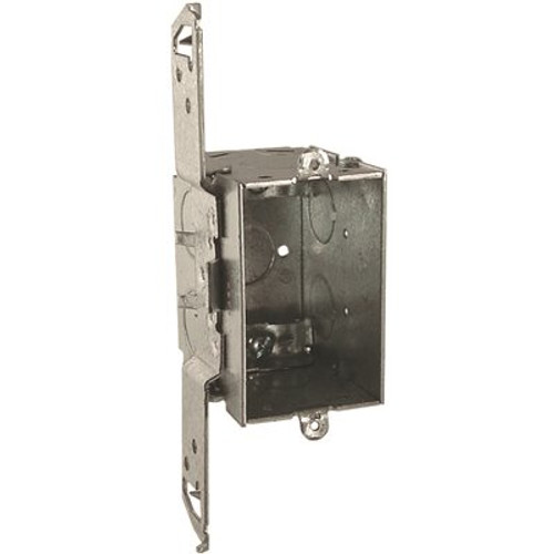 RACO 3 in. H x 2 in. W x 2-3/4 in. D Gray 1-Gang Gangable Switch Box with Five 1/2 in. KO's, NMSC Clamps, TS Bracket, 1-Pack