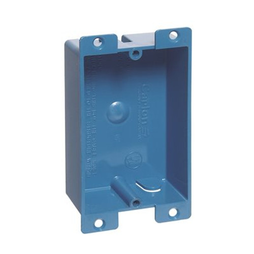 Carlon Blue PVC 1-Gang 8 cu. in. Flanged Shallow Old Work Electrical Outlet Box