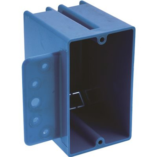 Carlon PVC Blue 1-Gang 18 cu. in. New Work Electrical Switch and Outlet Box with Bracket