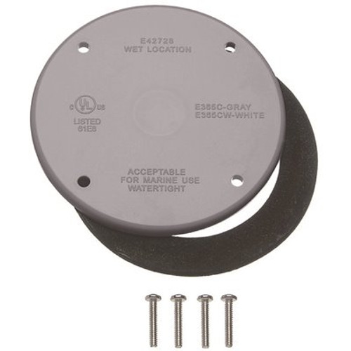Carlon 4 in. Round Blank Electrical Cover