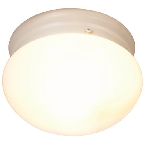 Royal Cove 7-1/2 in. Decorative Ceiling in Fixture White Uses One 60-Watt Incandescent Medium Base Lamp