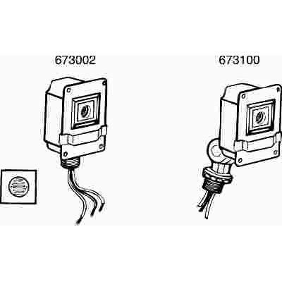 Intermatic 1800-Watt Dusk to Dawn Outdoor Stem Mount Thermal Photocontrol, Gray
