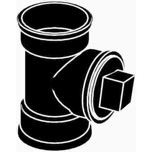 NIBCO 1-1/2 in. ABS DWV Hub x Hub x Cleanout with Plug Test Tee