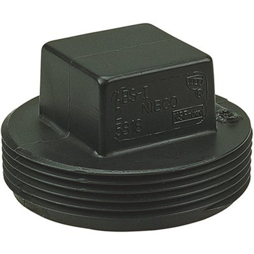 NIBCO 4 in. ABS DWV MIPT Cleanout Plug