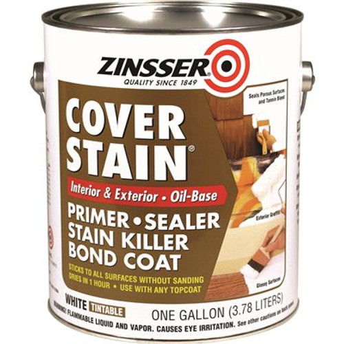 RUSTOLEUM 1-gal. White Flat Cover Stain Primer