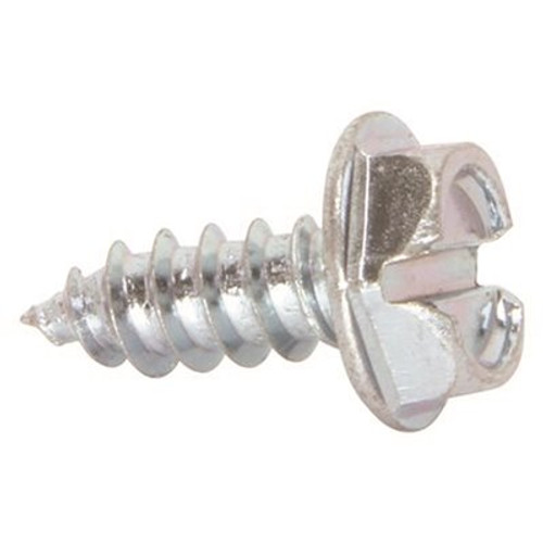 Lindstrom 8 in. x 1/2 in. Slotted Hex Head Sheet Metal Screws (100 per Pack)