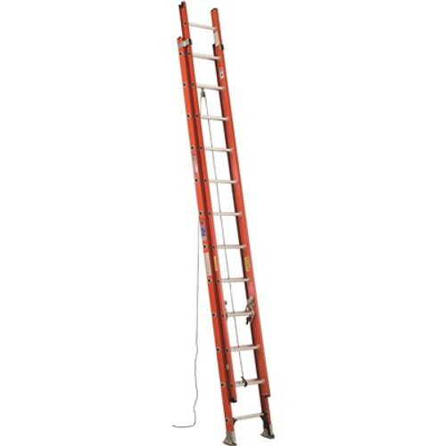 Werner 24 ft. Fiberglass Extension Ladder with 300 lbs. Load Capacity Type IA Duty Rating