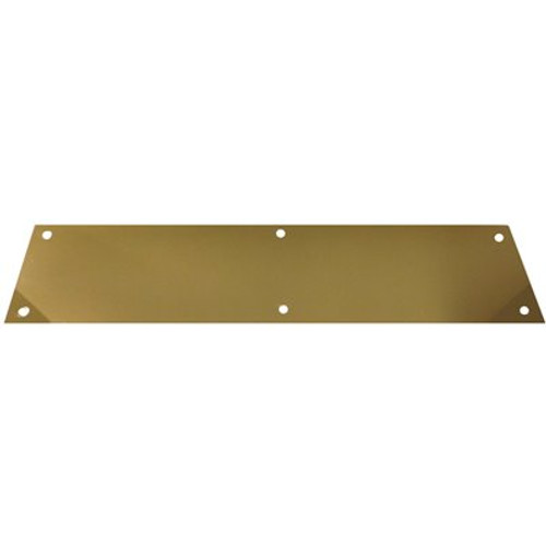 Don-Jo 6 in. x 34 in. Solid Brass Door Kick Plate