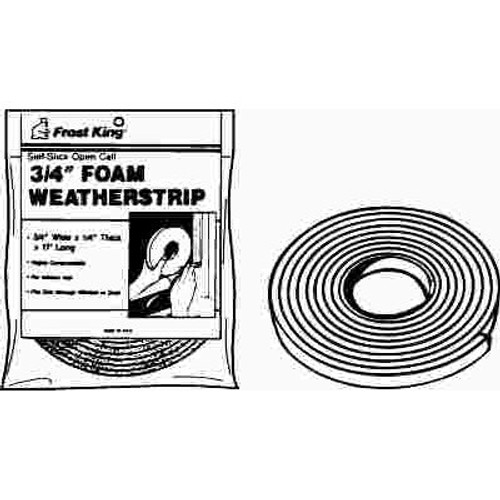 Frost King 3/4 in. x 1/4 in. x 17 ft. White Poly Foam Window Weatherstrip