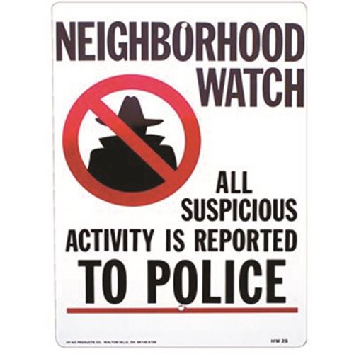 HY-KO 12 in. x 18 in. Aluminum Neighborhood Watch Street Sign