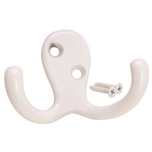 Anvil Mark Double Wardrobe Double Robe Hook in White