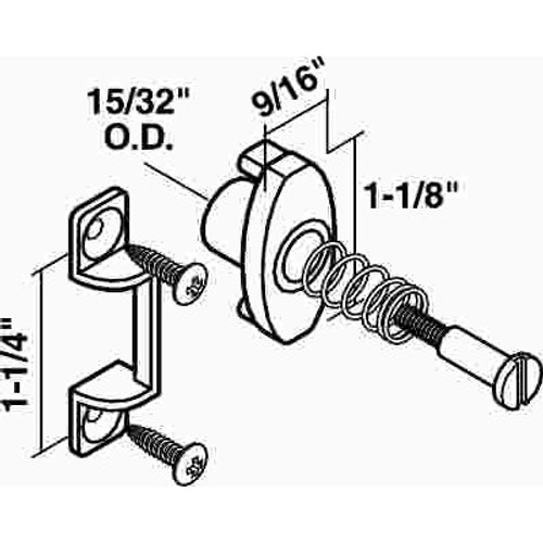 STRYBUC INDUSTRIES Patio Screen Door Latch Assembly