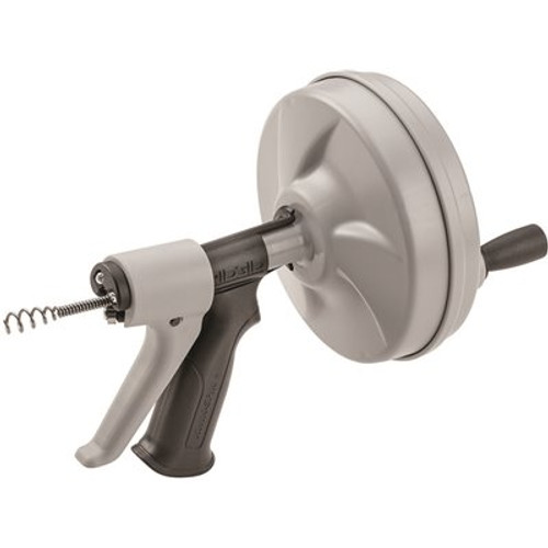 RIDGID Kwik-Spin+ Â¼ in. x 25 ft. Drain Cleaning Snake Auger with Autofeed Trigger for Kitchen/Bath Sinks and Tubs/Showers