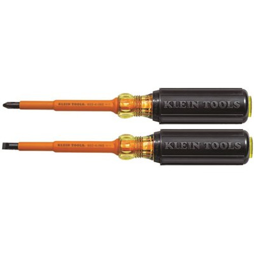 Klein Tools Screwdriver Set, 1000V Insulated Slotted and Phillips, 2-Piece