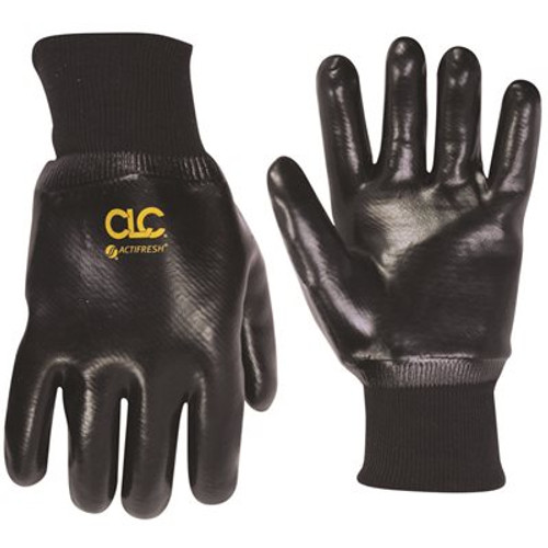 Custom LeatherCraft Large PVC Dip Knit Wrist Gloves (1 Pair)