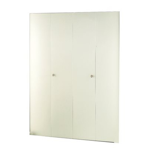 Dunbarton Corporation DUNBARTON THE FLUSH METAL BI-FOLD DOOR, IVORY, 4 PANEL, 72X96 IN.