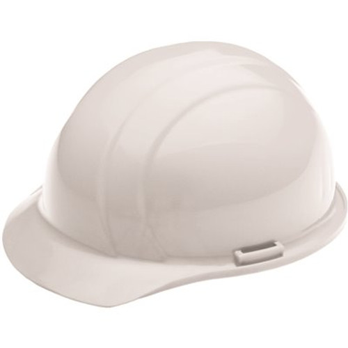 ERB 4 Point Nylon Suspension Slide-Lock White Cap Hard Hat