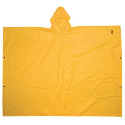 Custom LeatherCraft Unisex Large Yellow Lightweight PVC Poncho