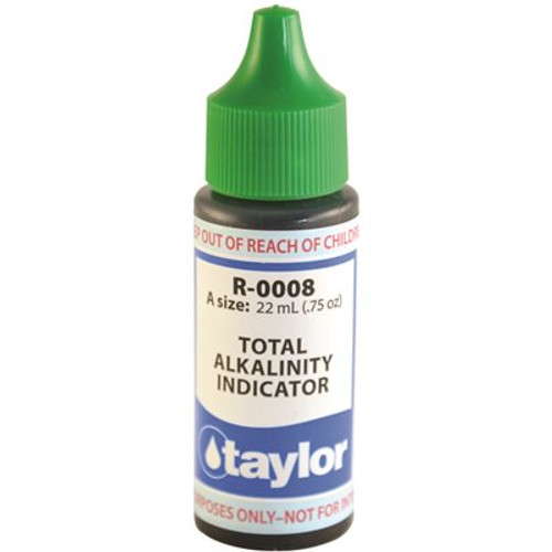 Taylor 3/4 oz. Test Kit Replacement Reagent Refill Bottles Alkalinity Indicator Reagent