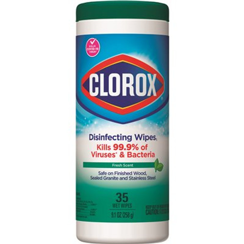 Clorox 35-Count Fresh Scent Bleach Free Disinfecting Cleaning Wipes