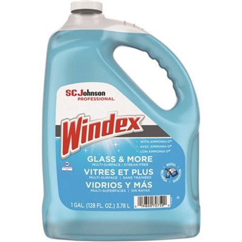 Windex 128 oz Glass Cleaner with Ammonia-D