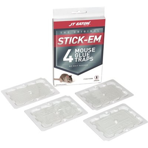 JT Eaton Stick-Em Mouse Size Glue Trap (4-Pack)