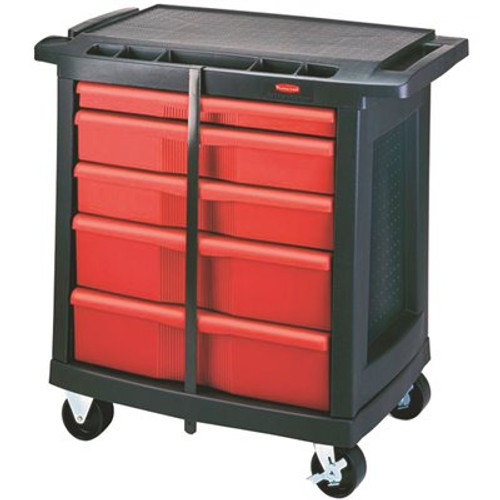 Rubbermaid Commercial Products 32.6 in. 5-Drawer Utility Cart