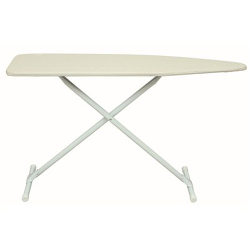 HOMZ Heavy-Duty Hotel Board Ironing Board With Pad and Cover in Khaki