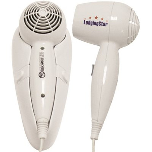 1500-Watt Wall Mounted Hair Dryer in Ash