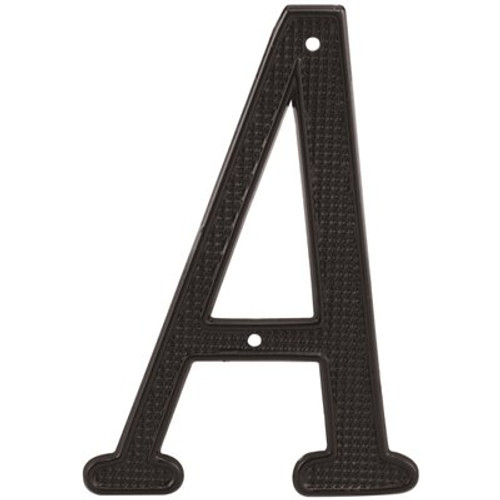 Prime-Line 4 in. Tall House Letter (A), Diecast, Black