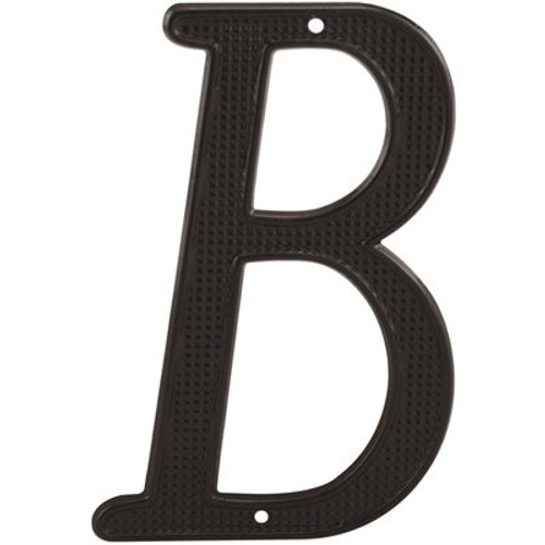 Prime-Line 4 in. Black Finish Letter B