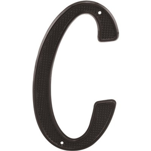 Prime-Line 4 in. Tall House Letter C, Diecast, Black