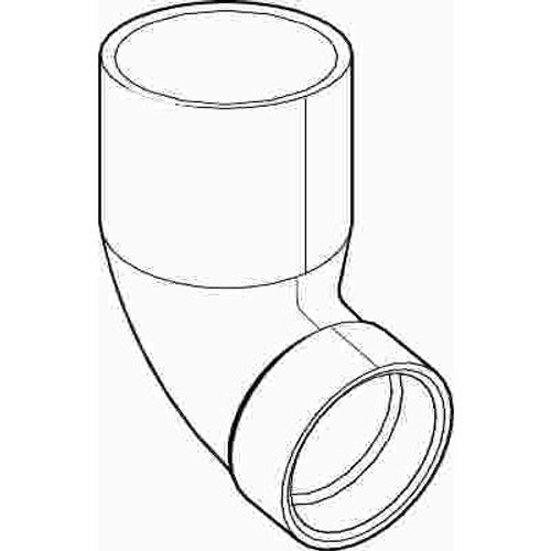 NIBCO 4 in. x 3 in. PVC DWV 90-Degree Spigot x Hub Street Closet Elbow NIBCO 4 in. x 3 in. PVC DWV 90-Degree Spigot x Hub Street Closet Elbow