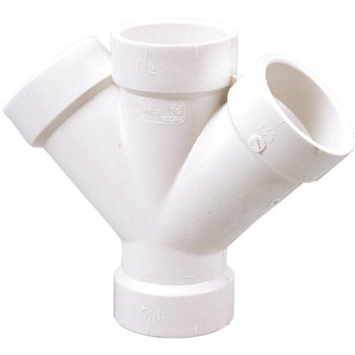 NIBCO 3 in. x 3 in. x 2 in. x 2 in. DWV PVC Double Wye