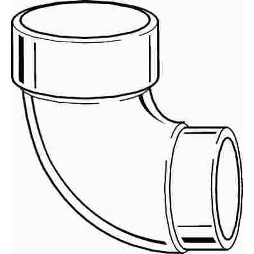 NIBCO 1-1/2 in. PVC DWV 90-Degree Spigot x Hub Street Elbow NIBCO 1-1/2 in. PVC DWV 90-Degree Spigot x Hub Street Elbow