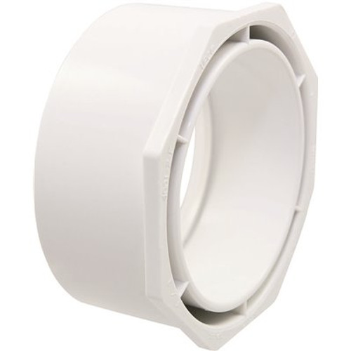 NIBCO 4 in. x 2 in. PVC DWV Spigot x Hub Flush Bushing