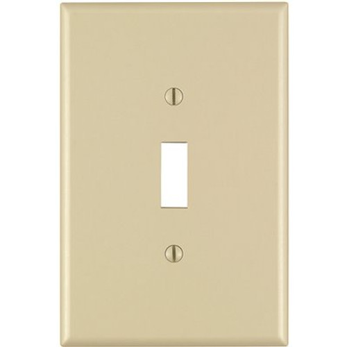 Leviton 1-Gang Jumbo Toggle Wall Plate, Ivory