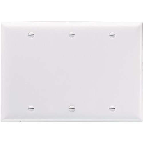 Legrand White 3-Gang Blank Plate Wall Plate (1-Pack)