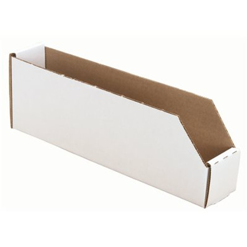 National Brand Alternative 4 in. H x 4 in. W x 12 in. D White Cardboard Cube Storage Bin