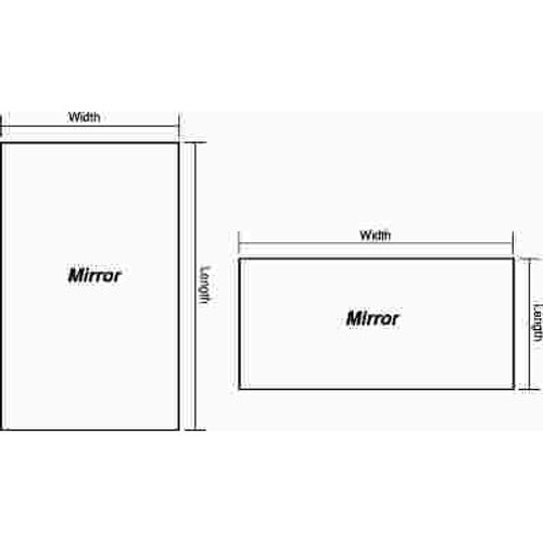 NATIONAL BRAND ALTERNATIVE Custom Order Mirror, 1/8 In. Thick, 576. 1 In. To 720 In.