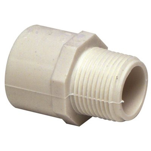 Mueller Streamline 3/4 in. x 1/2 in. PVC Schedule 40 Slip x MIPT Reducing Male Adapter Mueller Streamline 3/4 in. x 1/2 in. PVC Schedule 40 Slip x MIPT Reducing Male Adapter