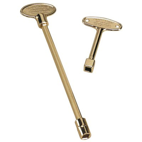 Blue Flame 3 in. Universal Gas Valve Key in Polished Brass