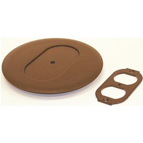 THOMAS & BETTS Floor Box Plate Non-Metallic for 68-P Box, Brown