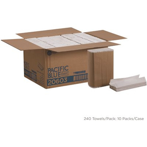 Pacific Blue Basic White C-Fold Paper Towels (240-Towels Per Pack, 10-Packs Per Case) Pacific Blue Basic White C-Fold Paper Towels (240-Towels Per Pack, 10-Packs Per Case)