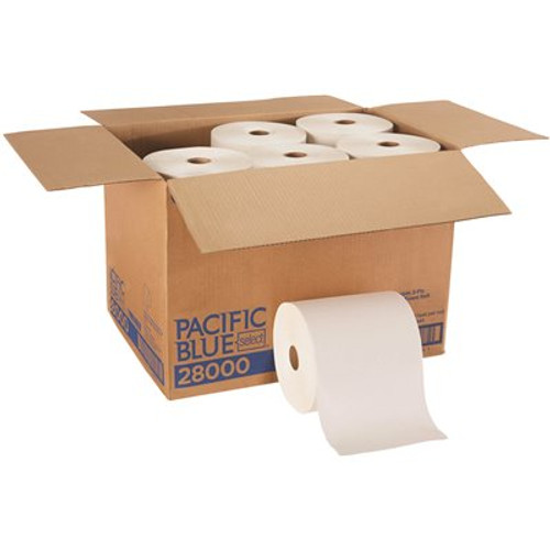 Pacific Blue Select Premium White 2-Ply Paper Towel Roll 350 ft. (12-Rolls Case)