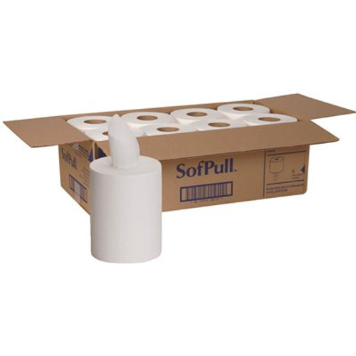 SofPull Junior White Center Pull Premium Paper Towel (8-Rolls Per Case)