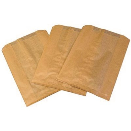 7-1/2 in. x 3-1/2 in. x 10 in. Kraft Waxed Paper Liners for Sanitary Napkin Receptacles Bags Brown (500 Per Case)