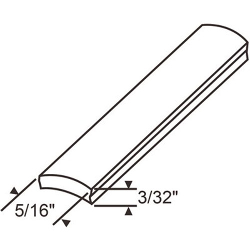 STRYBUC INDUSTRIES 5/16 in. x 3/32 in. Screen Spline Flat Black 1000 ft. Roll